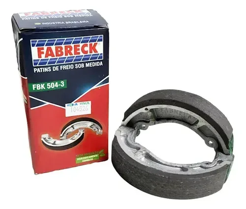 patins de freio titan ks/cg dianteiro/traseiro fabreck